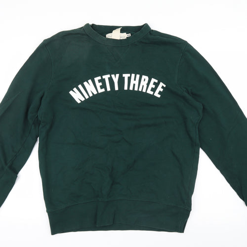 H&M Mens Green  Knit Pullover Jumper Size M