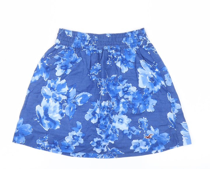 Hollister Womens Blue Floral Straight & Pencil Skirt Size XS