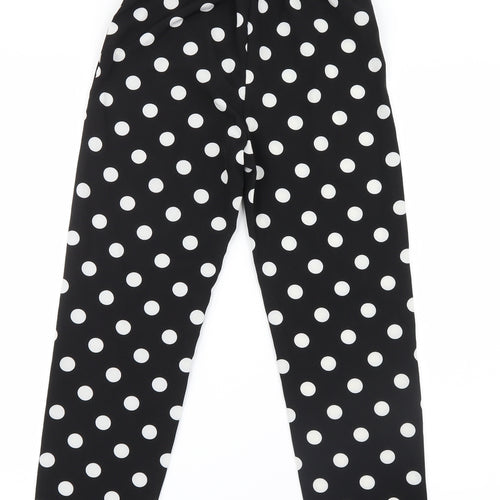 SheIn Girls Black Polka Dot  Capri Trousers Size 8-9 Years
