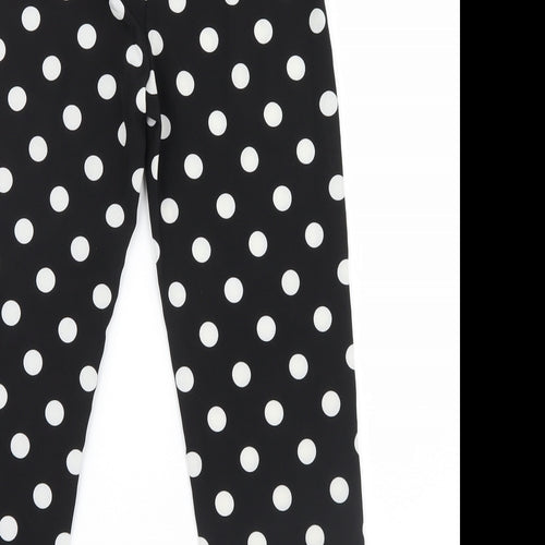 SheIn Girls Black Polka Dot  Capri Trousers Size 8-9 Years