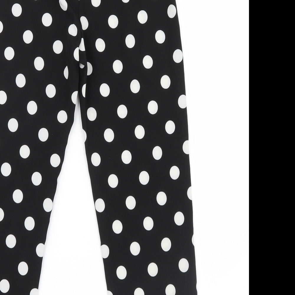 SheIn Girls Black Polka Dot  Capri Trousers Size 8-9 Years