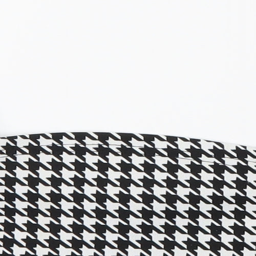 SheIn Girls Black Houndstooth  Cropped Casual Size 8-9 Years
