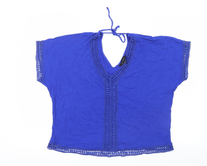 New Look Womens Blue Basic Blouse Size 8
