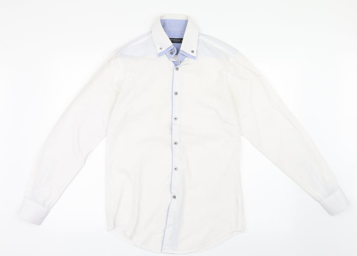 Twisted Soul Mens White    Button-Up Size S