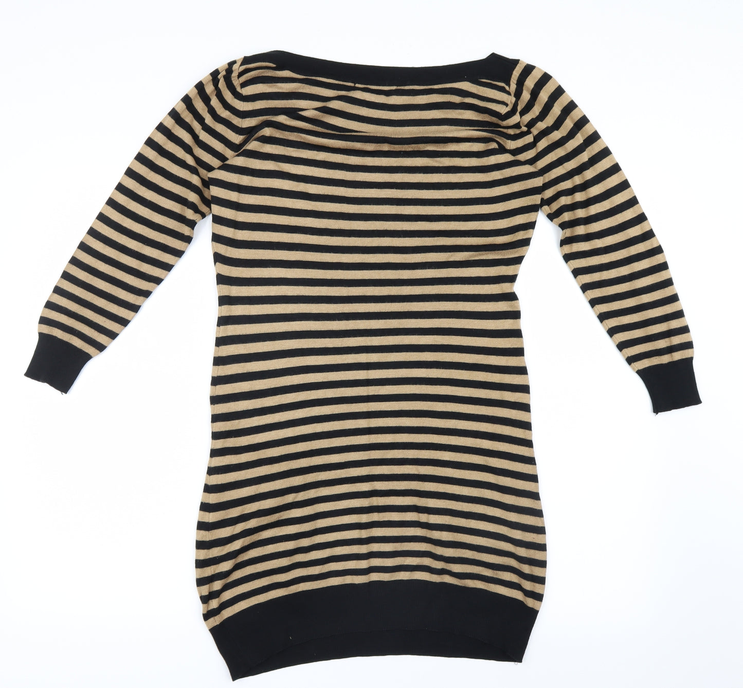 AX Paris Womens Brown Striped Knit Pullover Jumper Size M