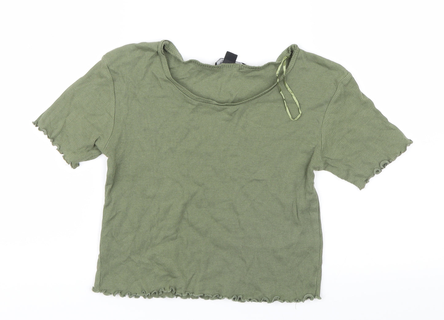 Select Womens Green   Cropped T-Shirt Size 8