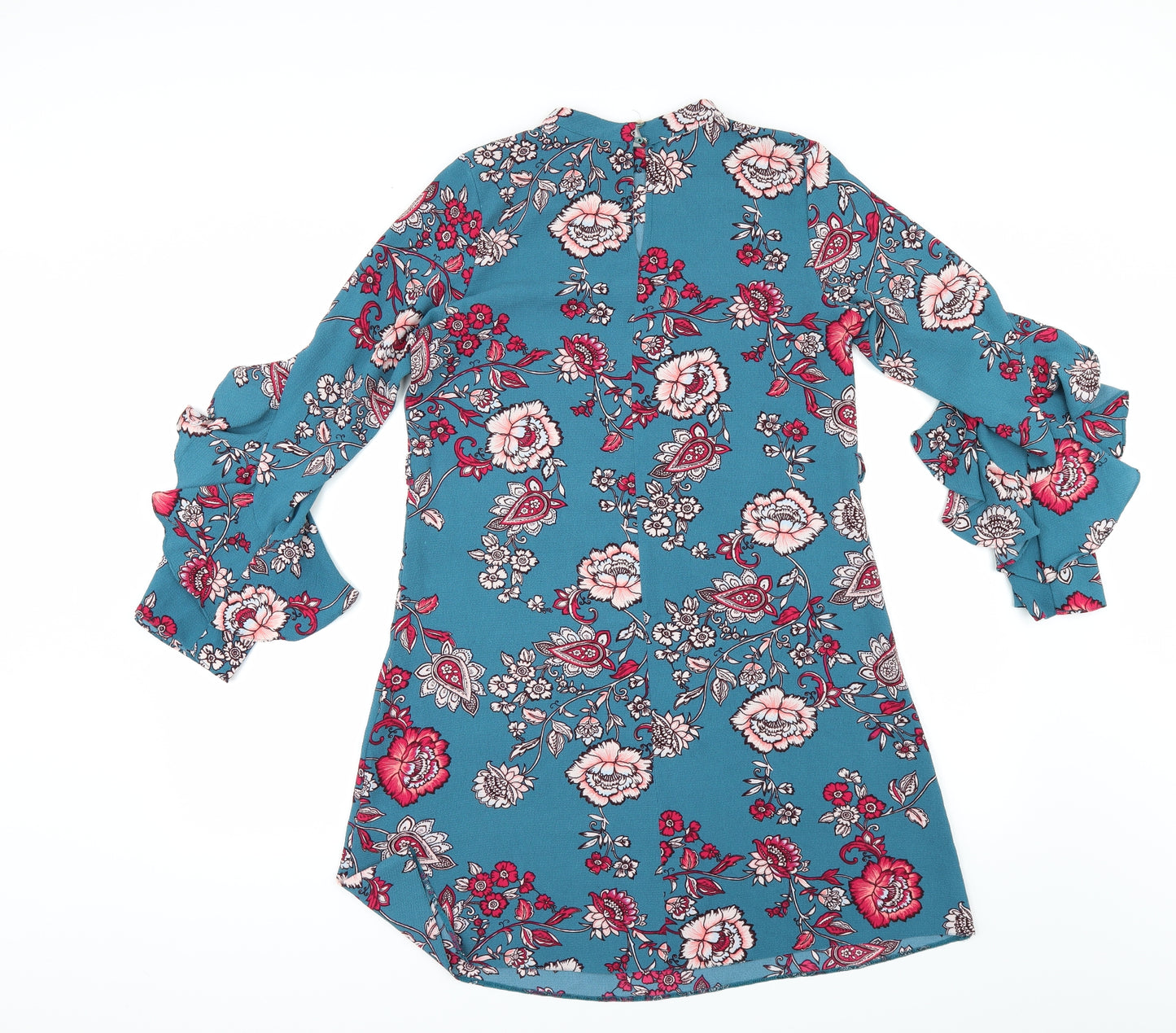 Peacocks Womens Blue Floral  Sheath  Size 10
