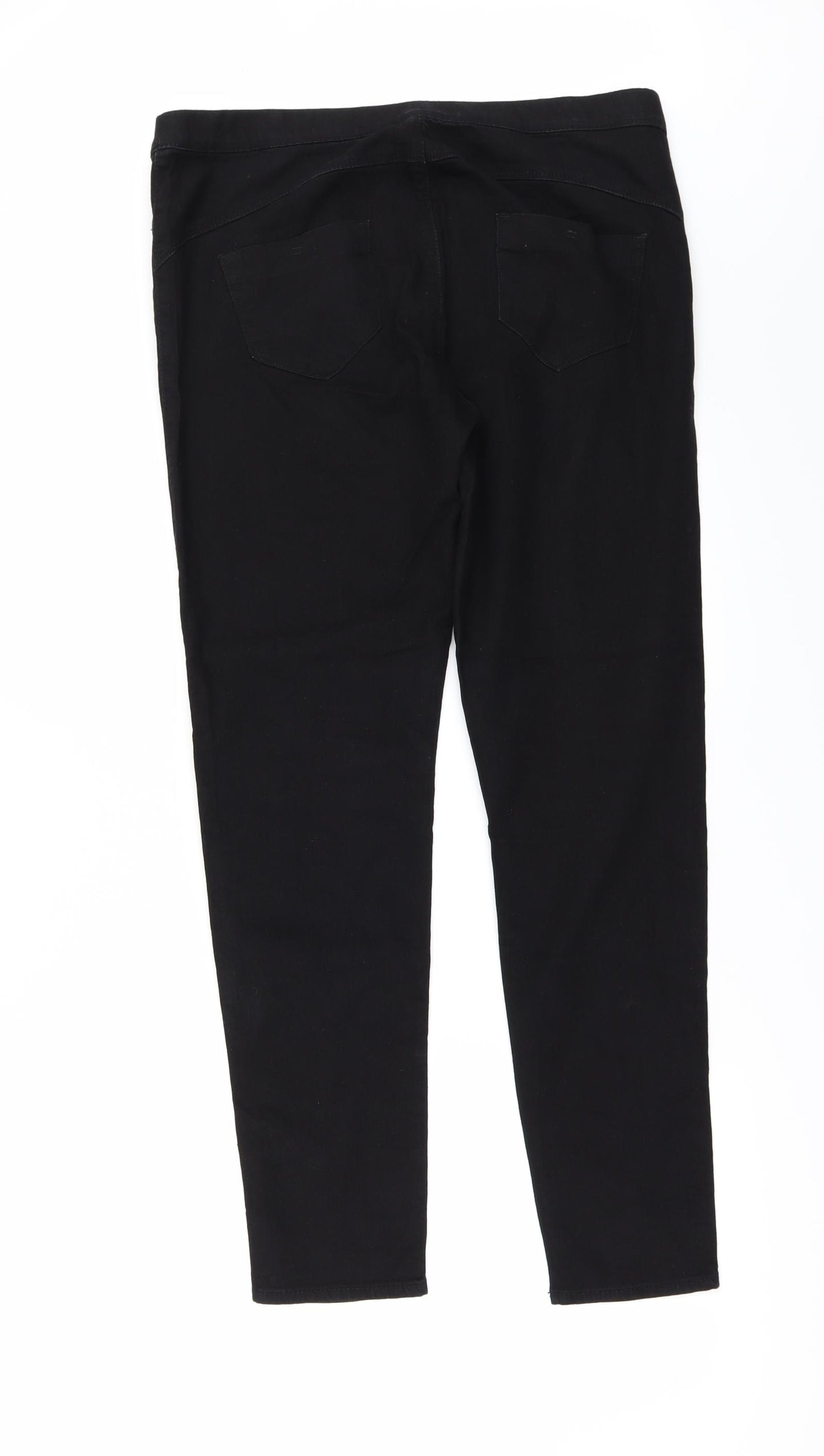 Denim & Co. Womens Black  Denim Jegging Jeans Size 14 L31 in