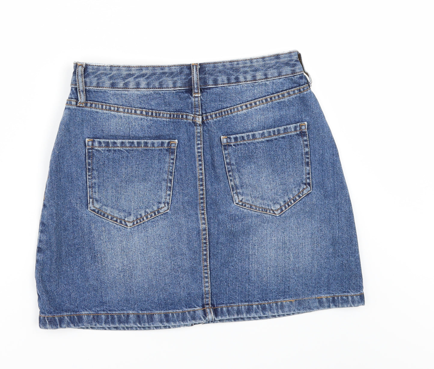 F&F Womens Blue  Denim Mini Skirt Size 10
