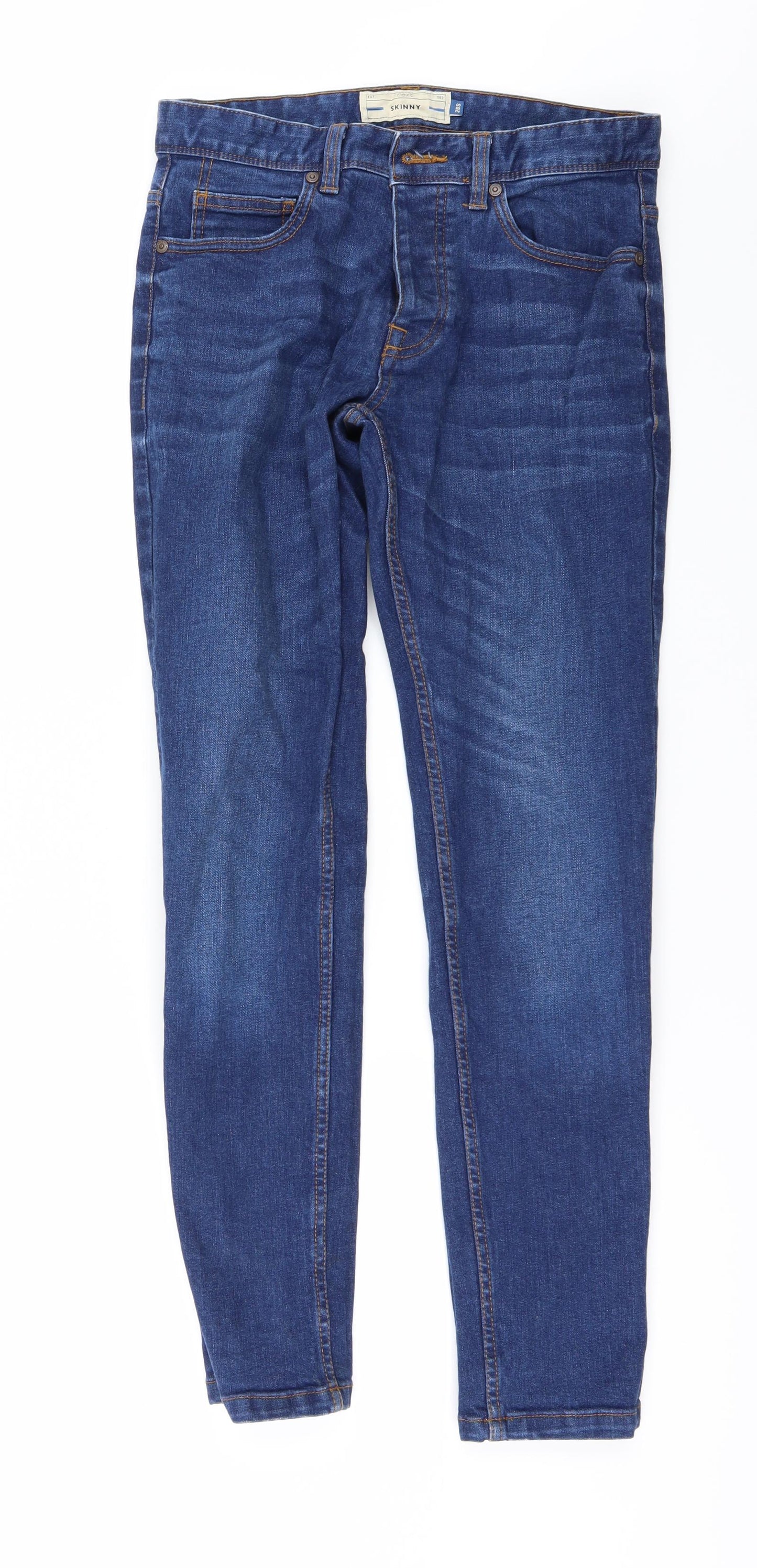 NEXT Mens Black  Denim Skinny Jeans Size 28 in L30 in