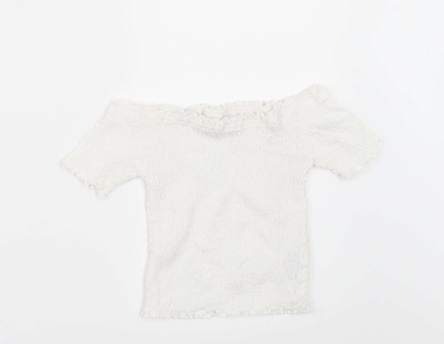 Primark Girls White   Basic T-Shirt Size 7-8 Years