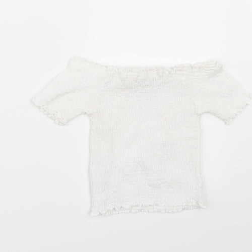 Primark Girls White   Basic T-Shirt Size 7-8 Years