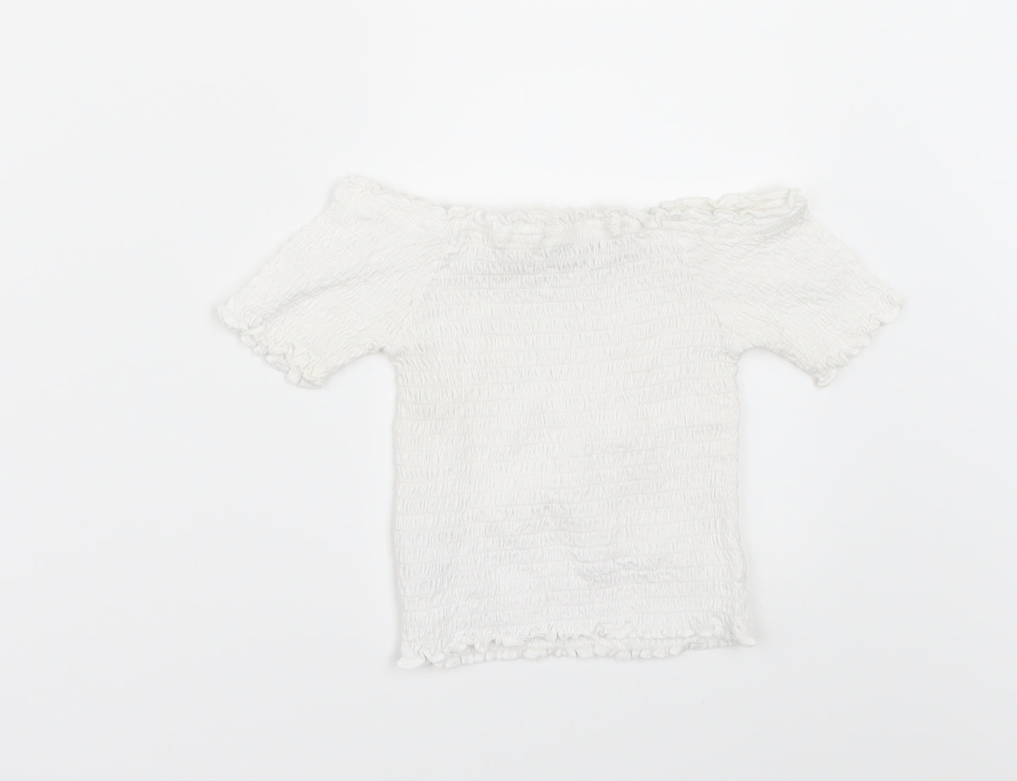 Primark Girls White   Basic T-Shirt Size 7-8 Years
