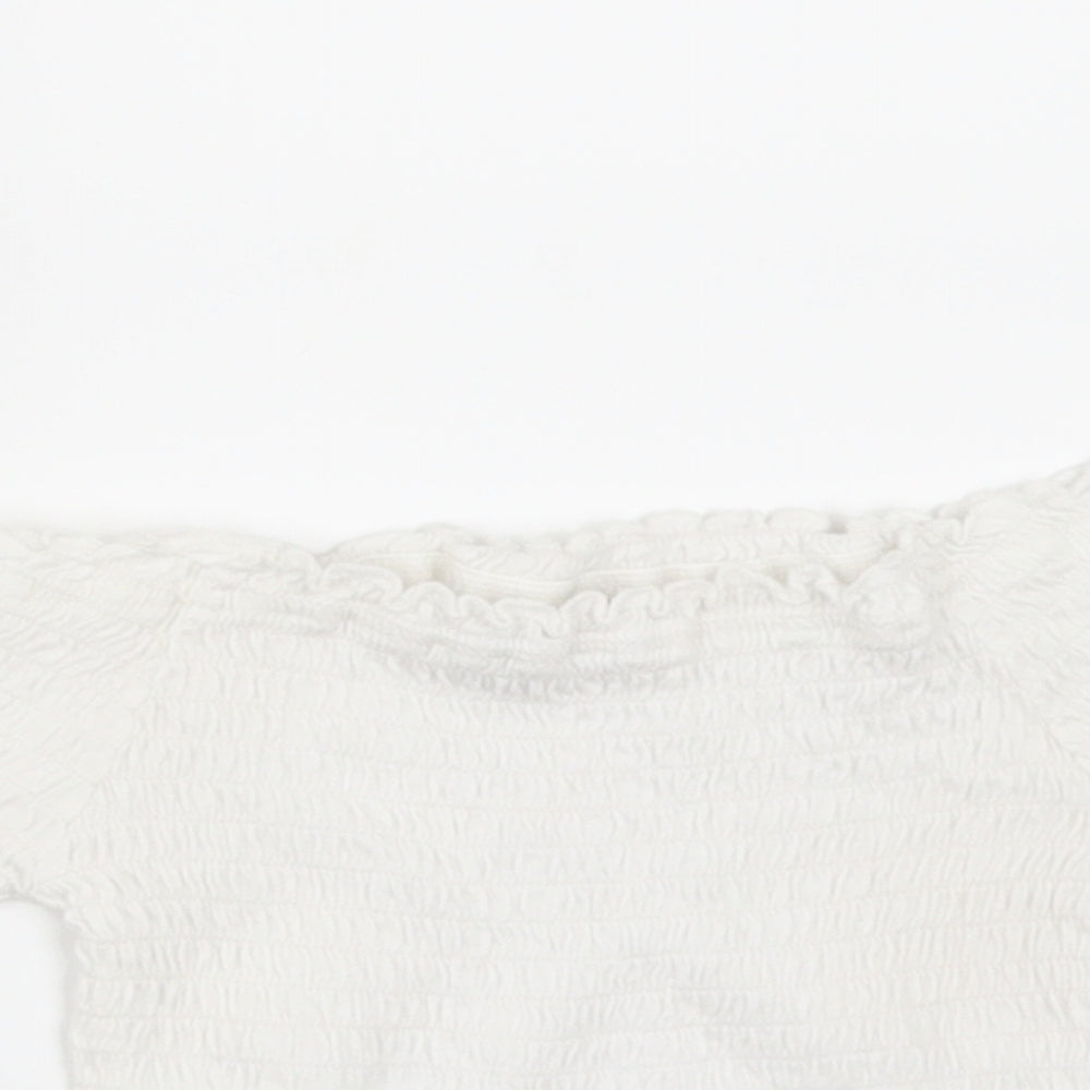 Primark Girls White   Basic T-Shirt Size 7-8 Years