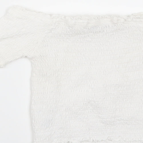 Primark Girls White   Basic T-Shirt Size 7-8 Years
