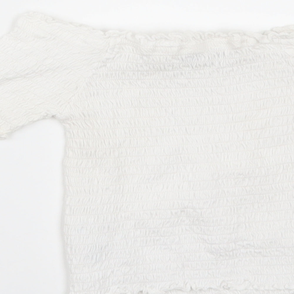 Primark Girls White   Basic T-Shirt Size 7-8 Years