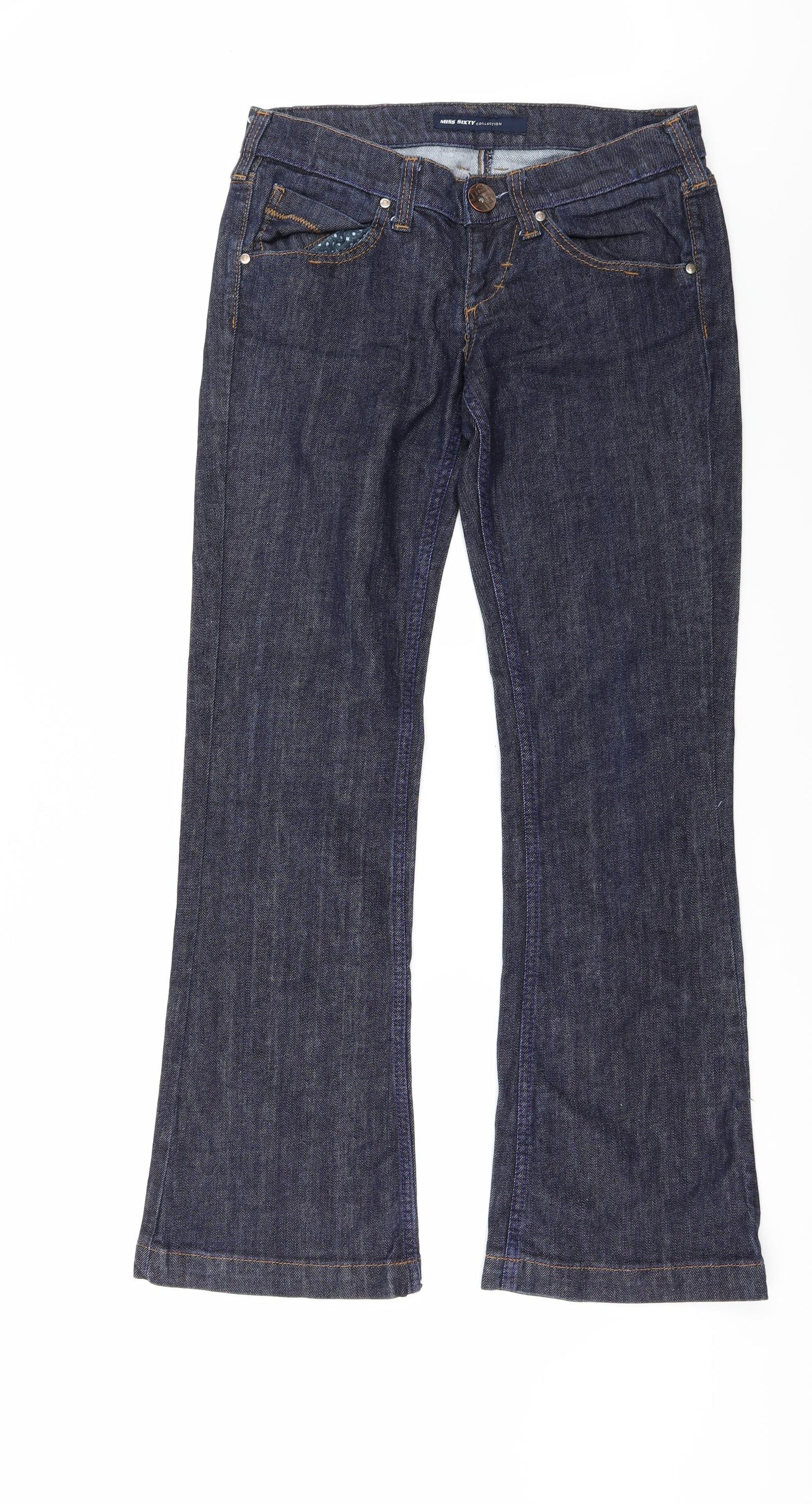 Miss Sixty Womens Beige  Denim Flared Jeans Size 30 in L31 in