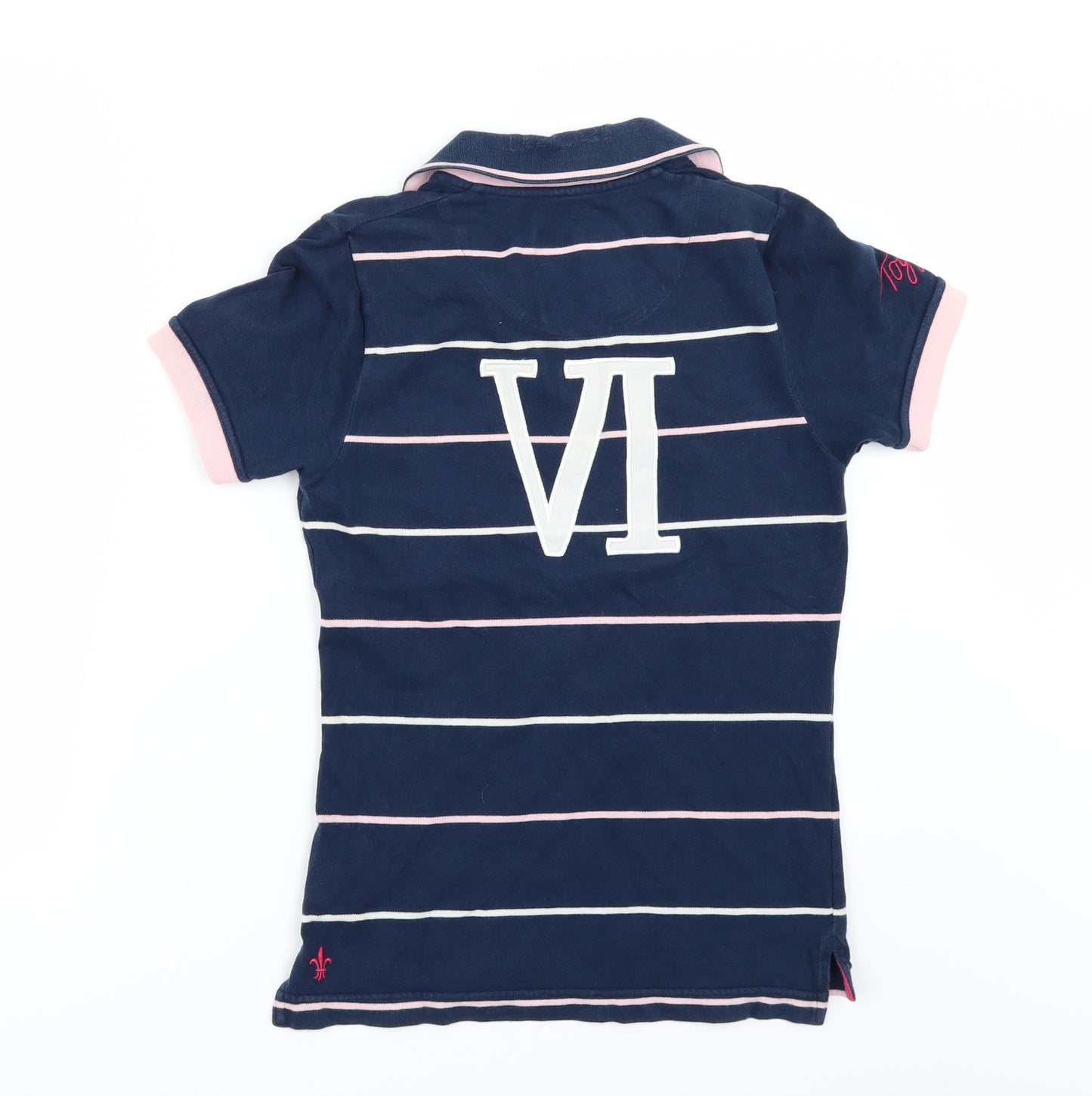 Toggi Womens Blue Striped  Basic Polo Size 8
