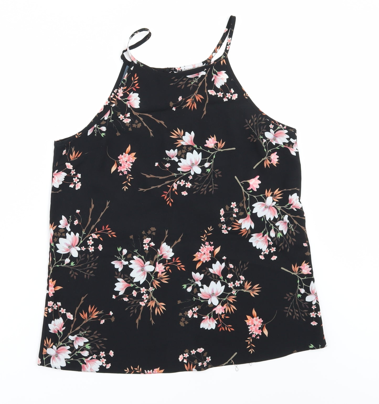 Miss Selfridge Womens Black Floral  Camisole Blouse Size 10