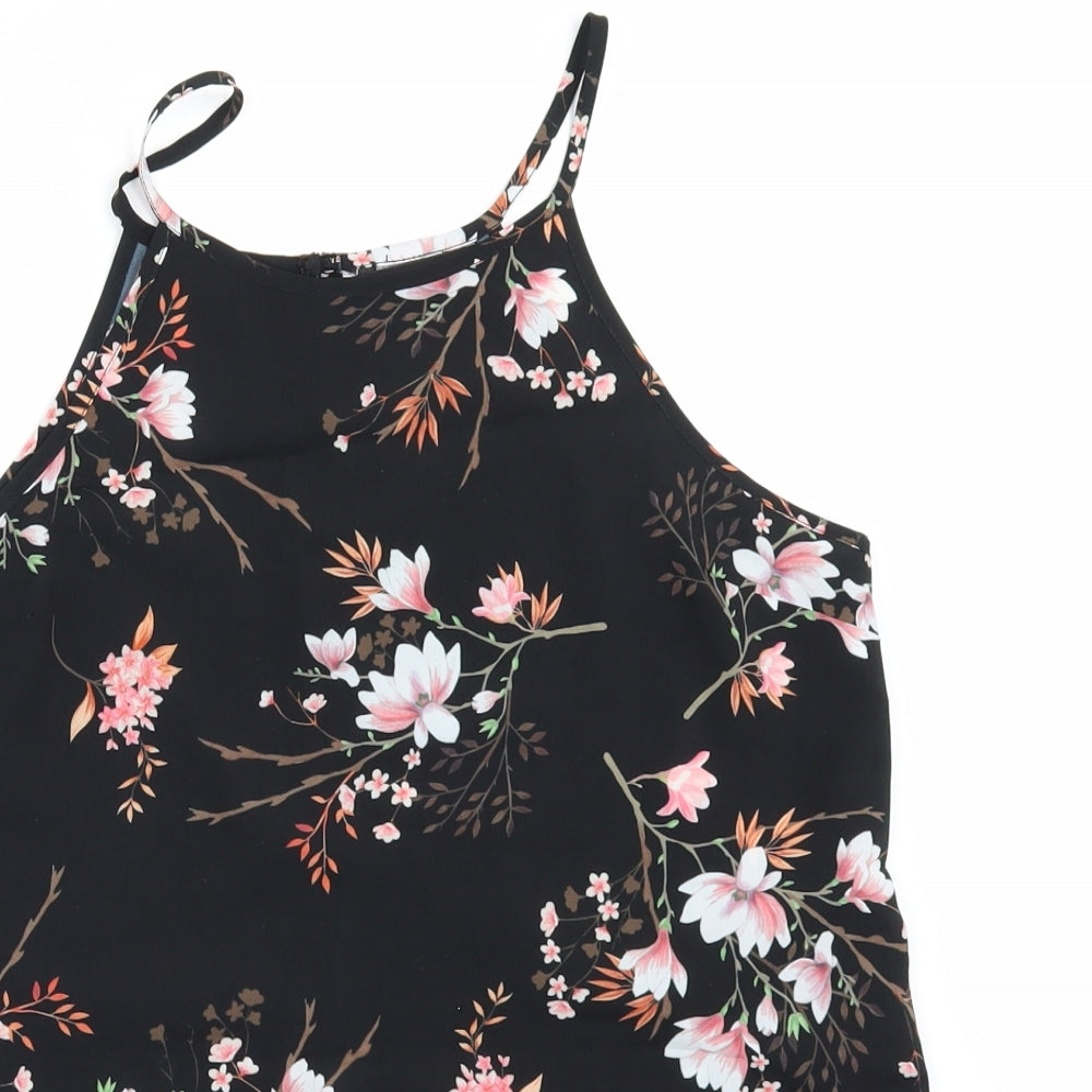 Miss Selfridge Womens Black Floral  Camisole Blouse Size 10