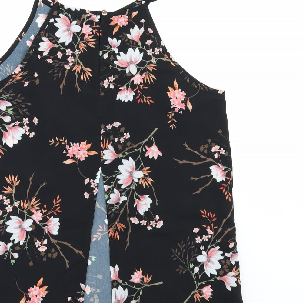 Miss Selfridge Womens Black Floral  Camisole Blouse Size 10