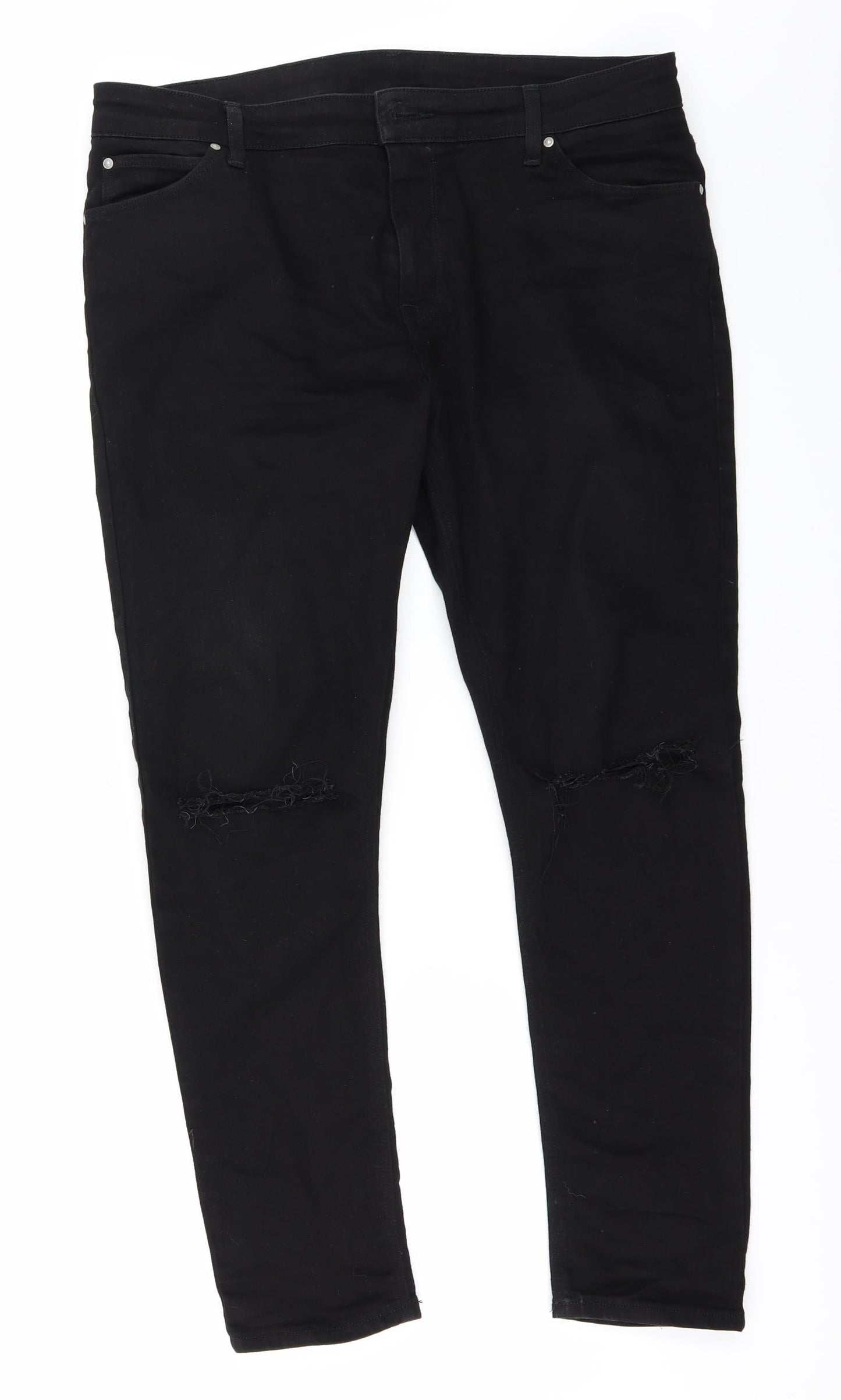 ASOS Mens Black  Denim Skinny Jeans Size 36 in L28 in