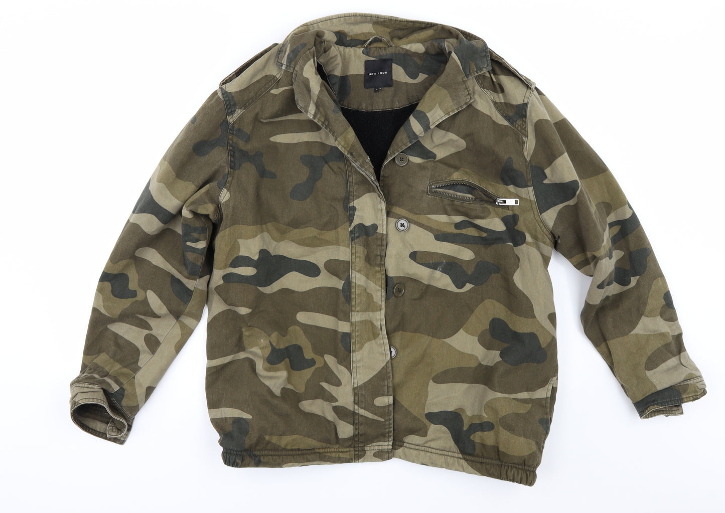 New Look Womens Green Camouflage  Jacket  Size 14