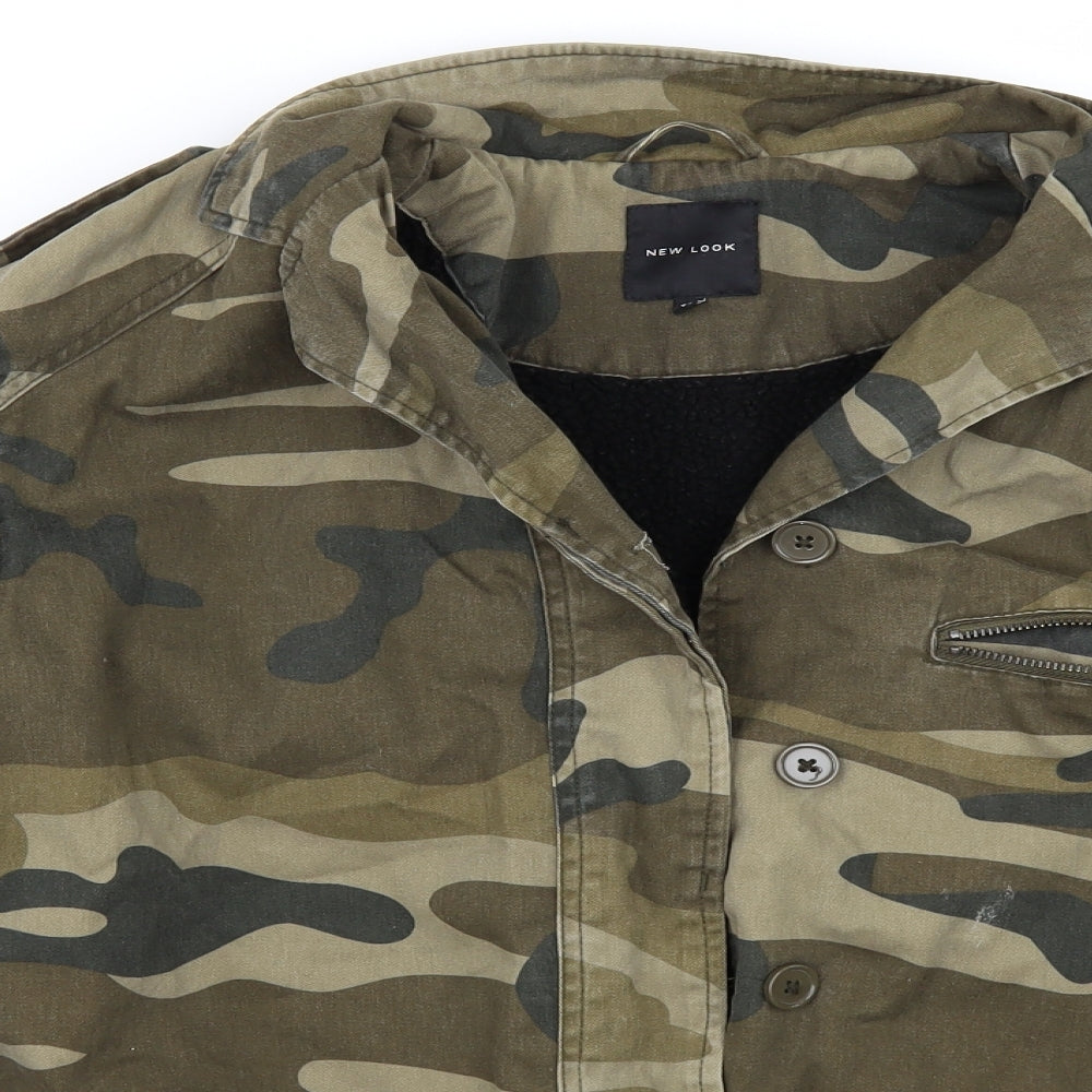 New Look Womens Green Camouflage  Jacket  Size 14