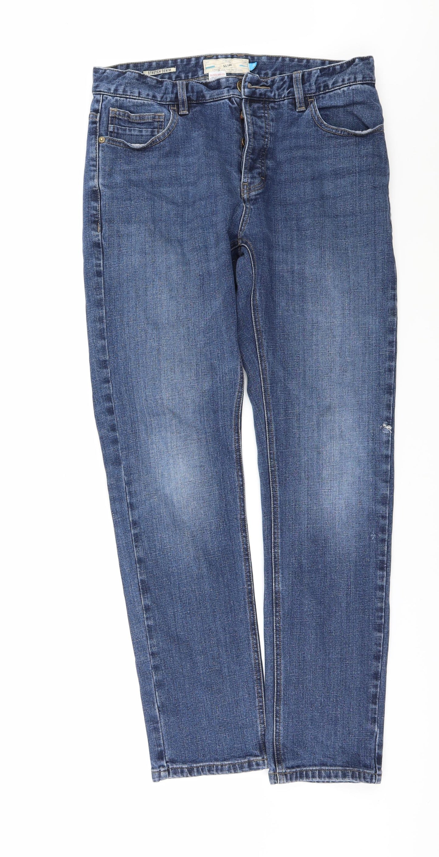NEXT Mens Blue  Denim Straight Jeans Size 32 L31 in