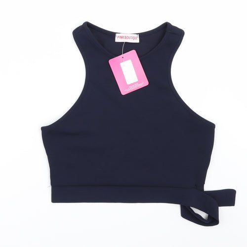 Pink Boutique Womens Blue   Cropped T-Shirt Size 10
