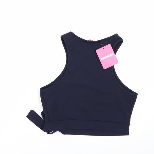 Pink Boutique Womens Blue   Cropped T-Shirt Size 10
