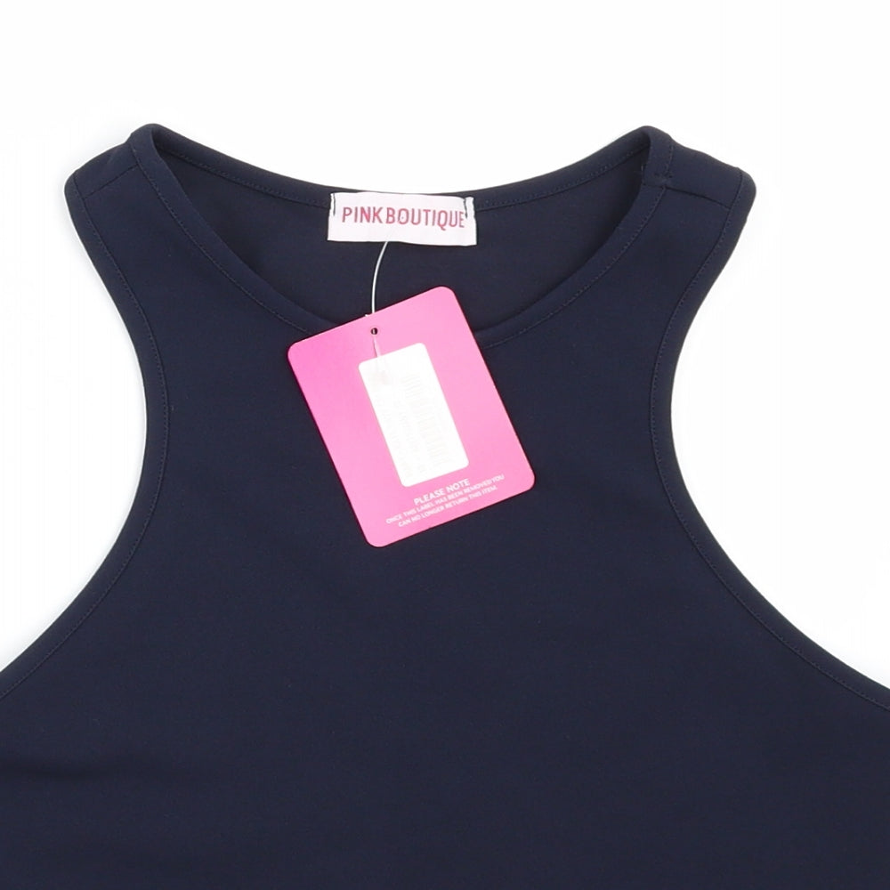 Pink Boutique Womens Blue   Cropped T-Shirt Size 10