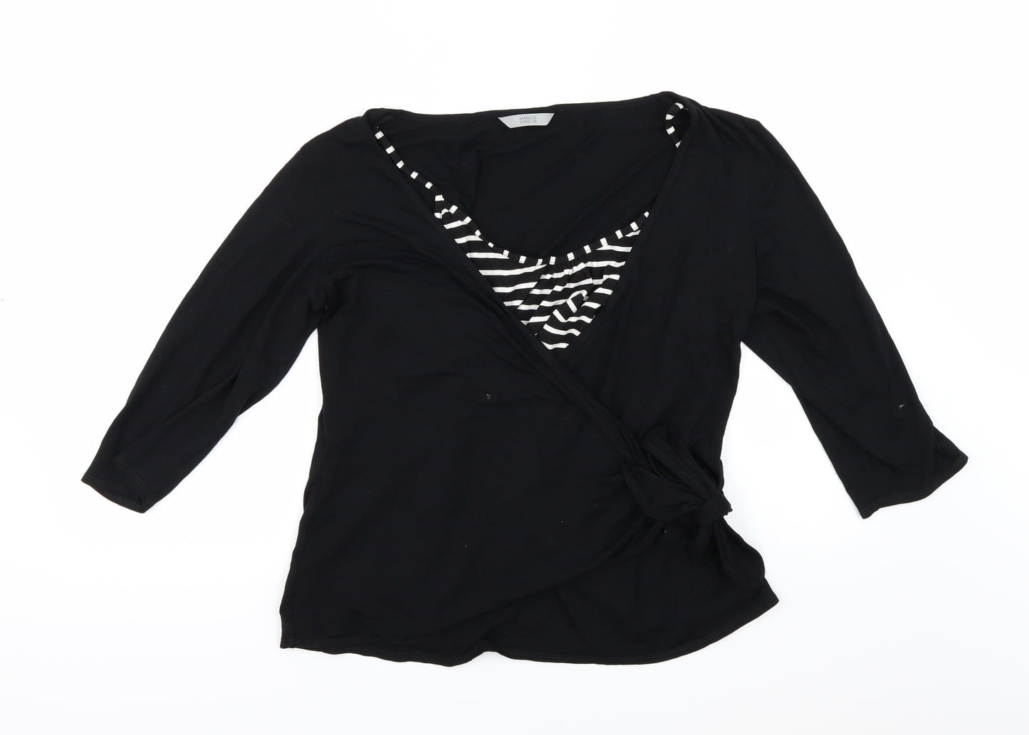 Marks and Spencer Womens Black   Basic T-Shirt Size 22
