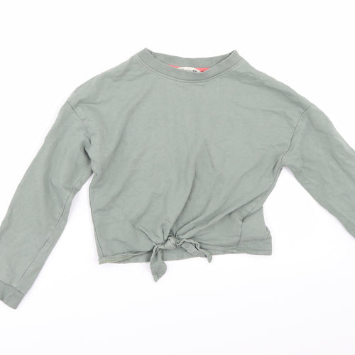 H&M Girls Green   Pullover Sweatshirt Size 9-10 Years