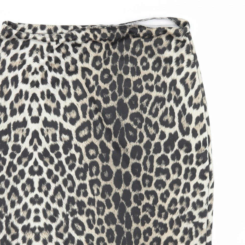 River Island Womens Beige Animal Print  Straight & Pencil  Size 14