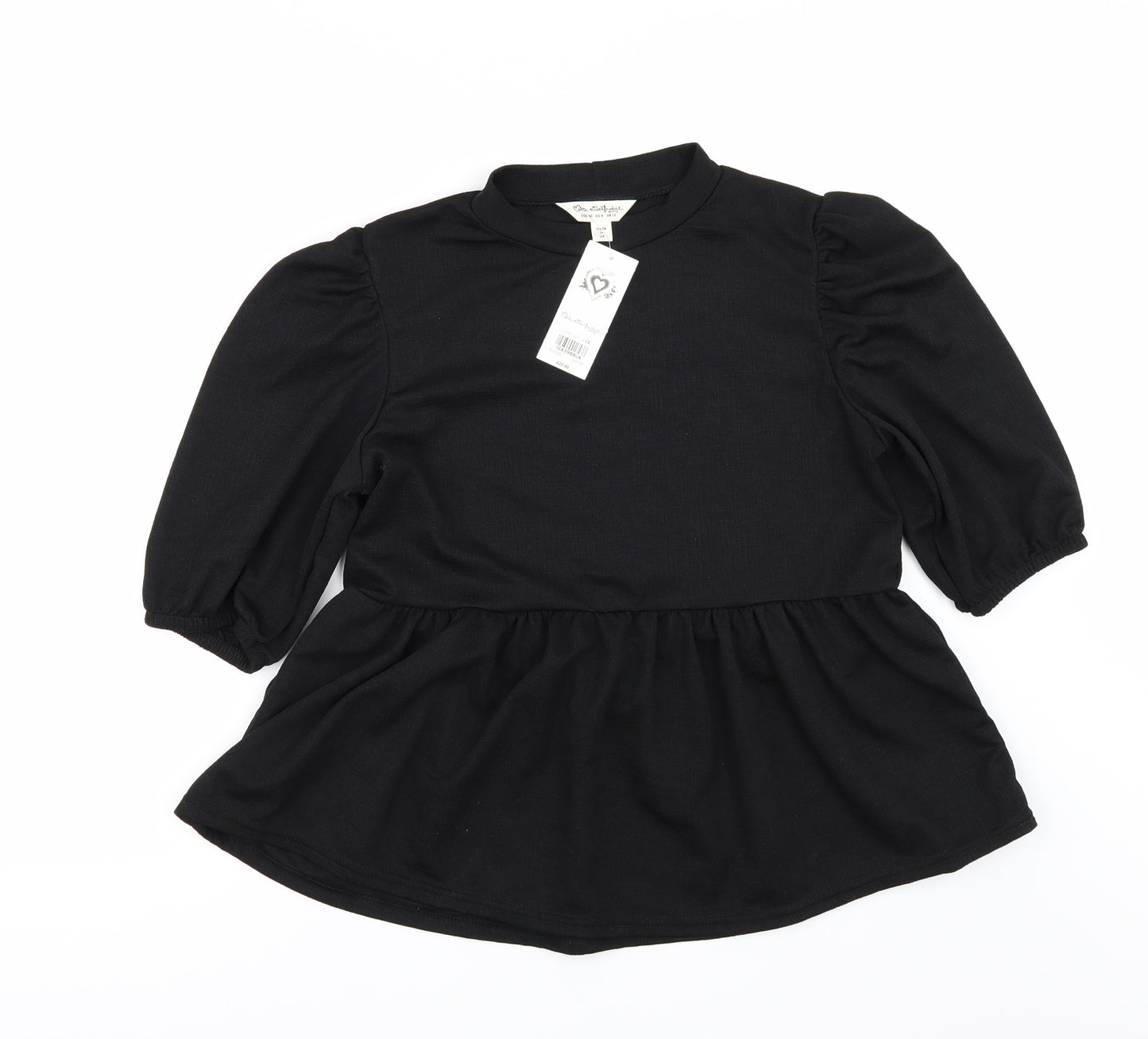 Miss Selfridge Womens Black   Tunic Blouse Size 12