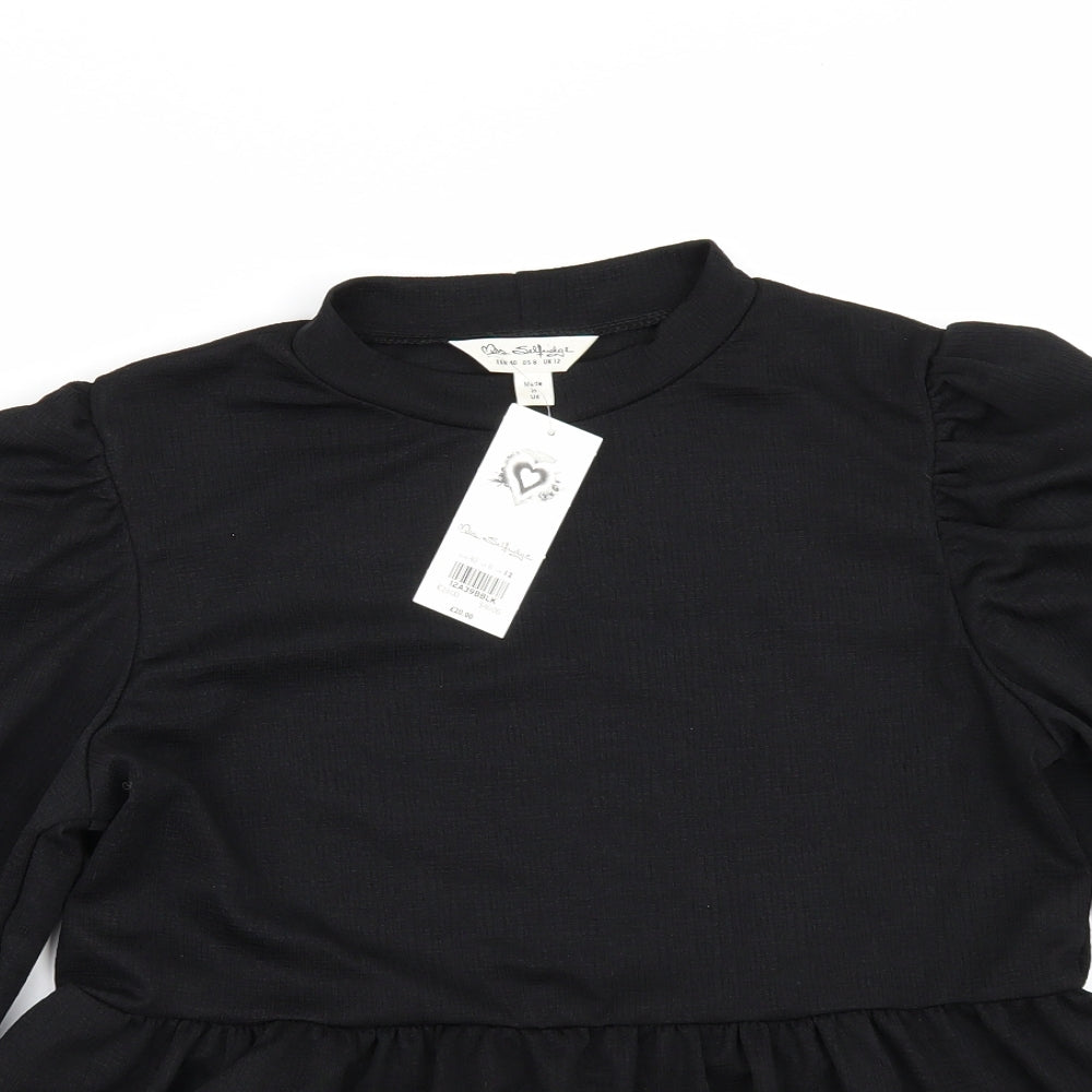 Miss Selfridge Womens Black   Tunic Blouse Size 12
