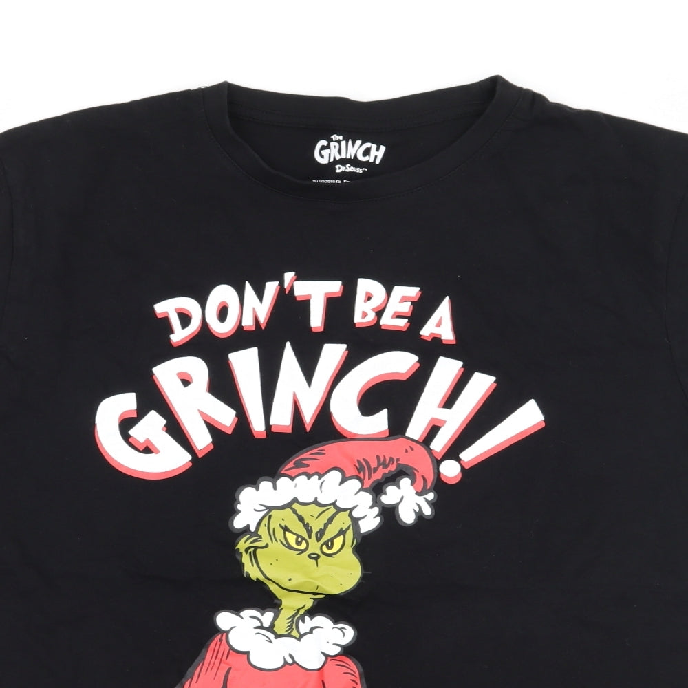 The Grinch Mens Black  Jersey  T-Shirt Size M