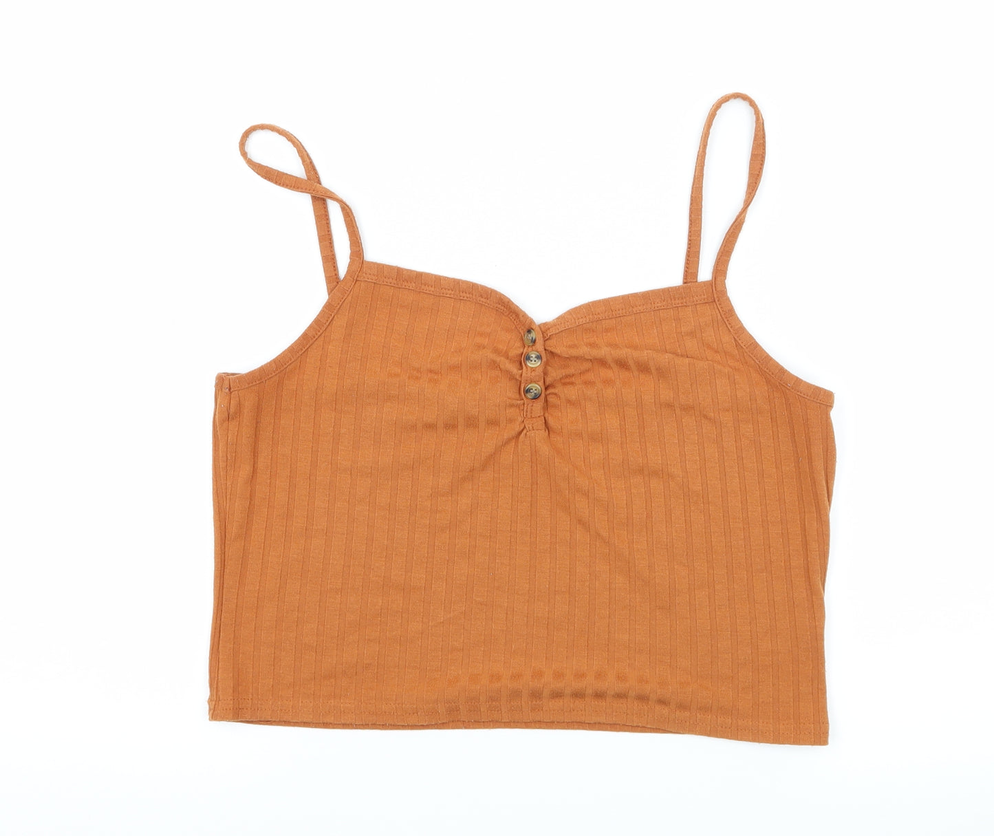 Topshop Womens Brown  Jersey Basic Tank Size 12