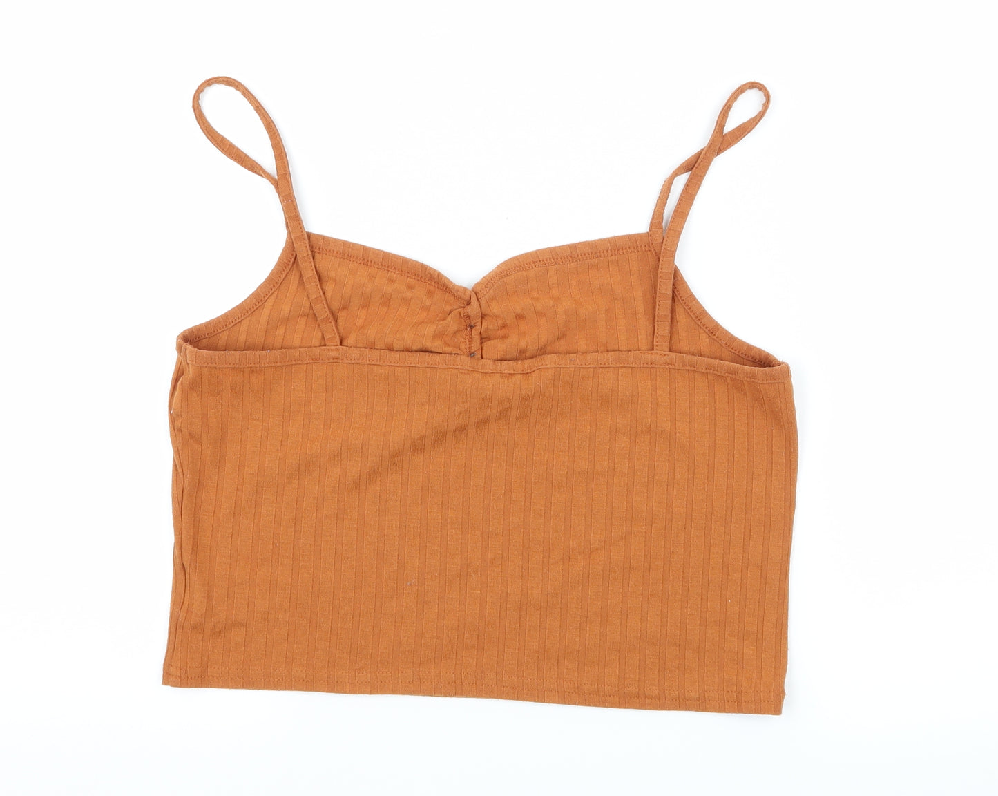 Topshop Womens Brown  Jersey Basic Tank Size 12