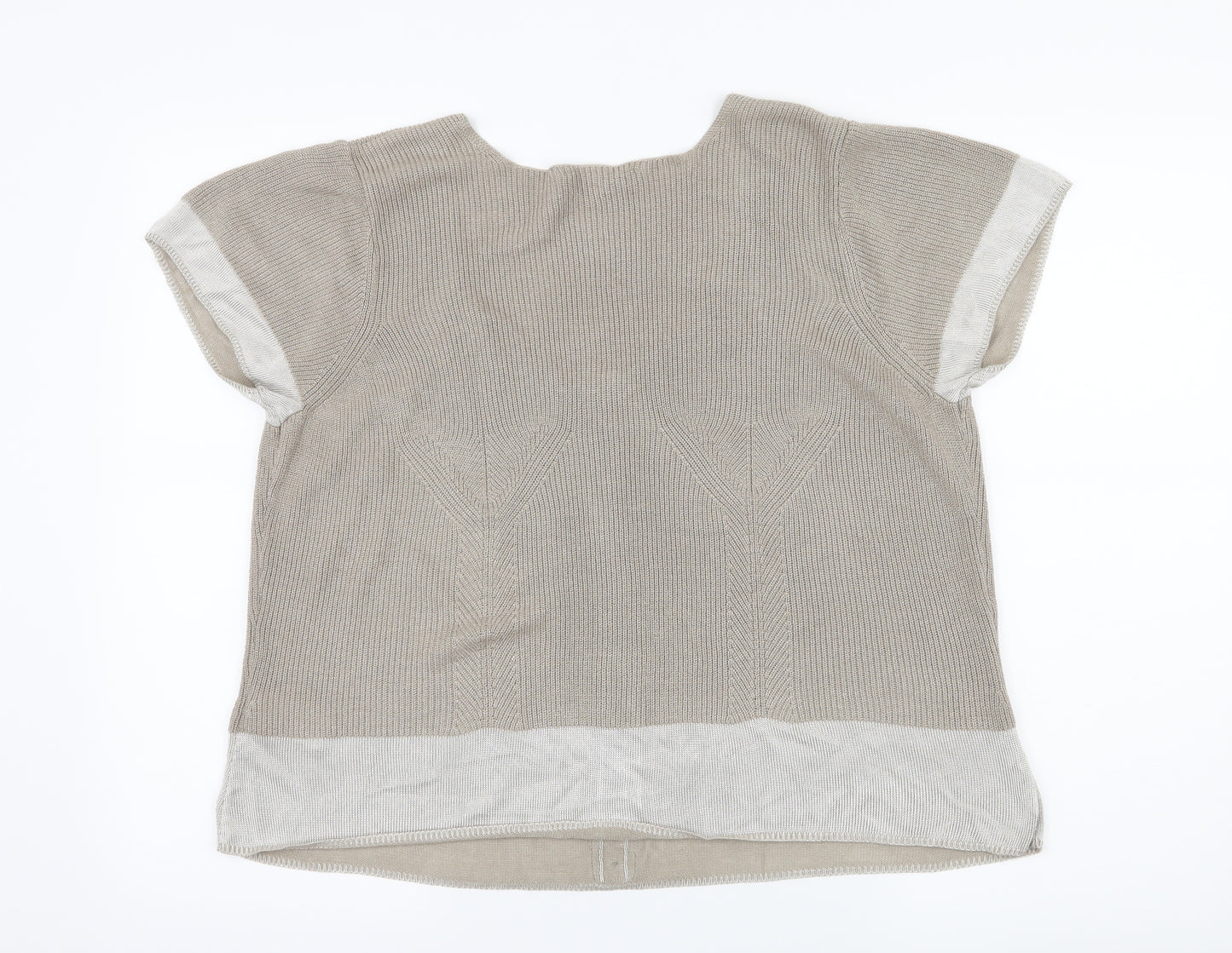 Per Una Womens Grey  Knit Basic T-Shirt Size 18