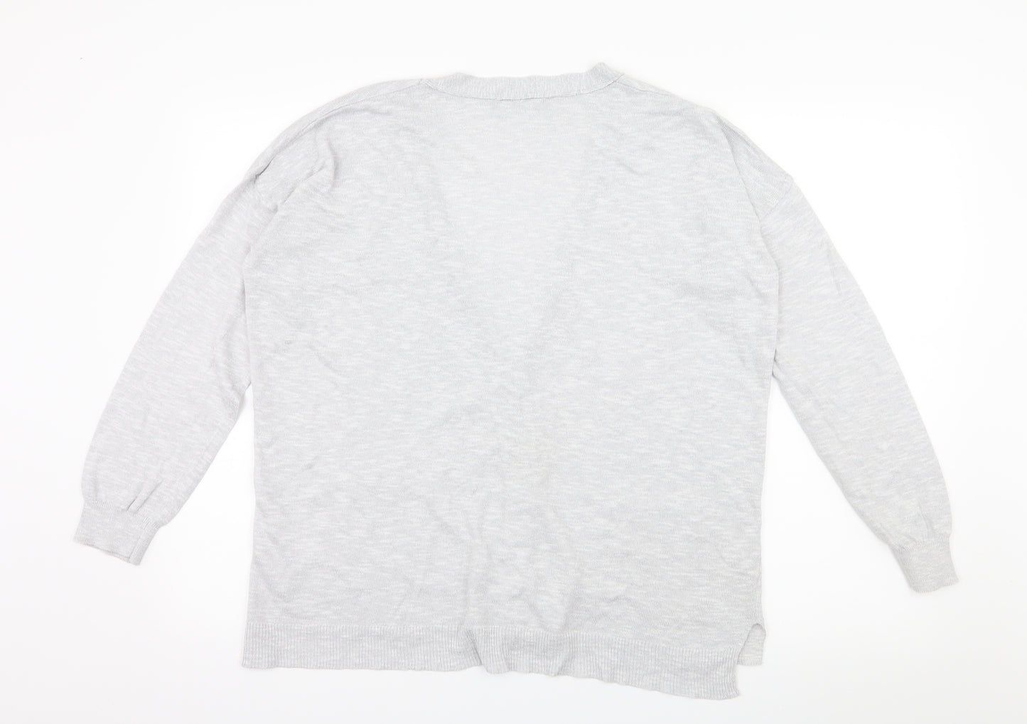 George Womens Grey  Knit Cardigan Jumper Size 16