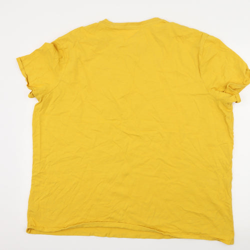 TU Mens Yellow  Jersey  T-Shirt Size 2XL