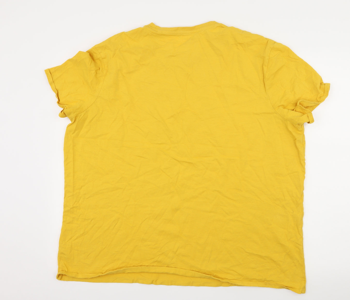 TU Mens Yellow  Jersey  T-Shirt Size 2XL