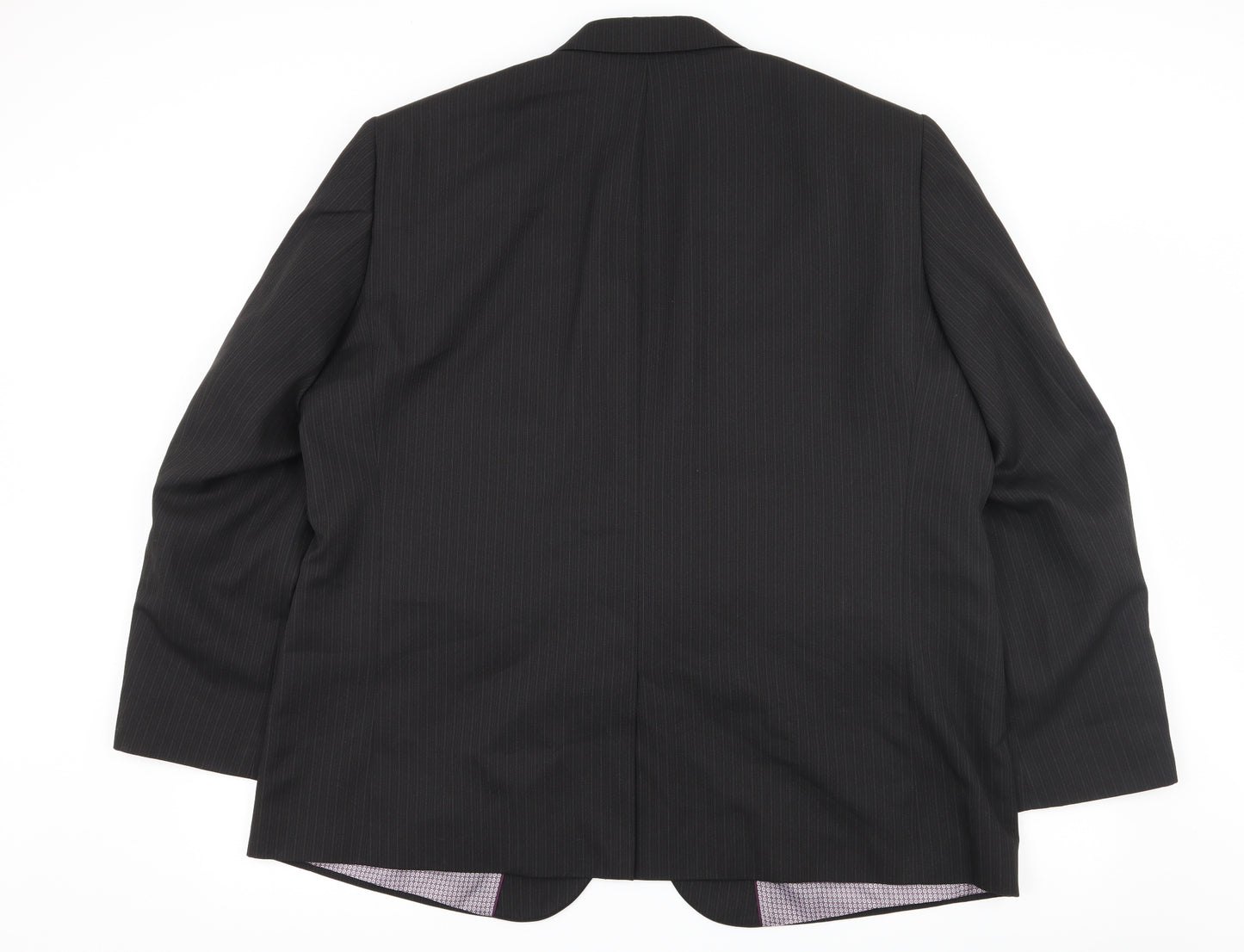 Taylor & Wright Mens Black Striped  Jacket Suit Jacket Size 2XL