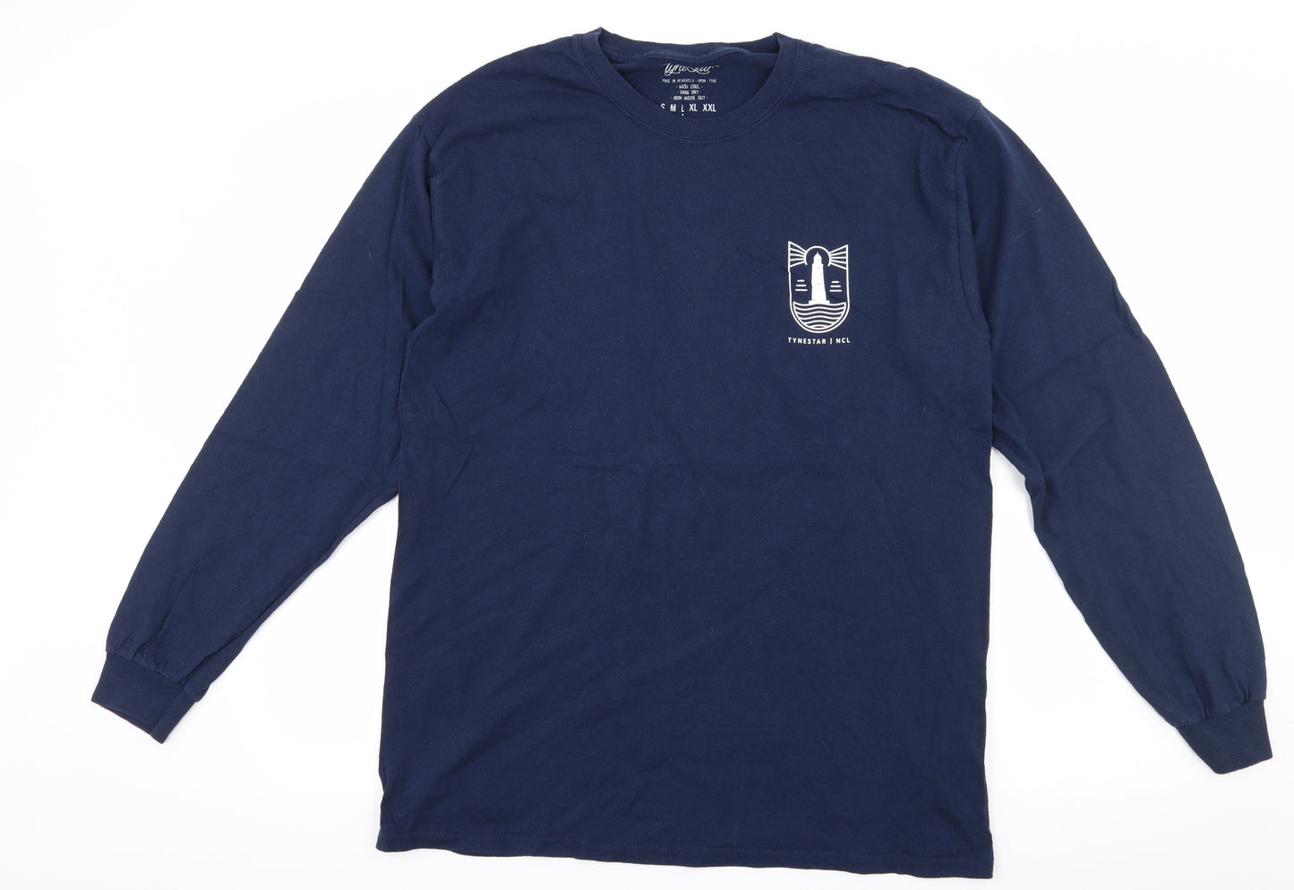 Tyne Star Mens Blue  Jersey  T-Shirt Size L  - Lighthouse