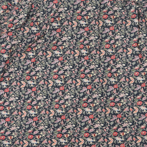 NEXT Mens Black Floral   Button-Up Size 17.5