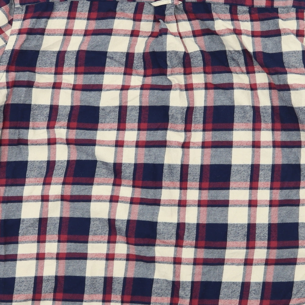NEXT Mens Beige Plaid   Button-Up Size M