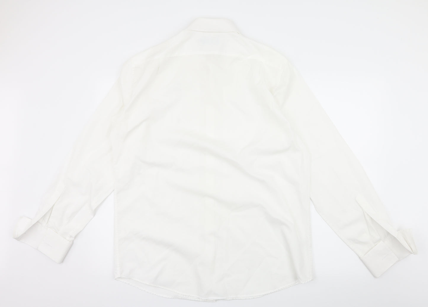 Marks and Spencer Mens White    Dress Shirt Size 16.5  - Pleated