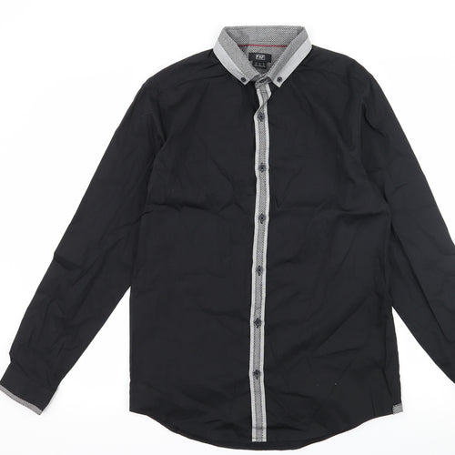 F&F Mens Black    Button-Up Size M